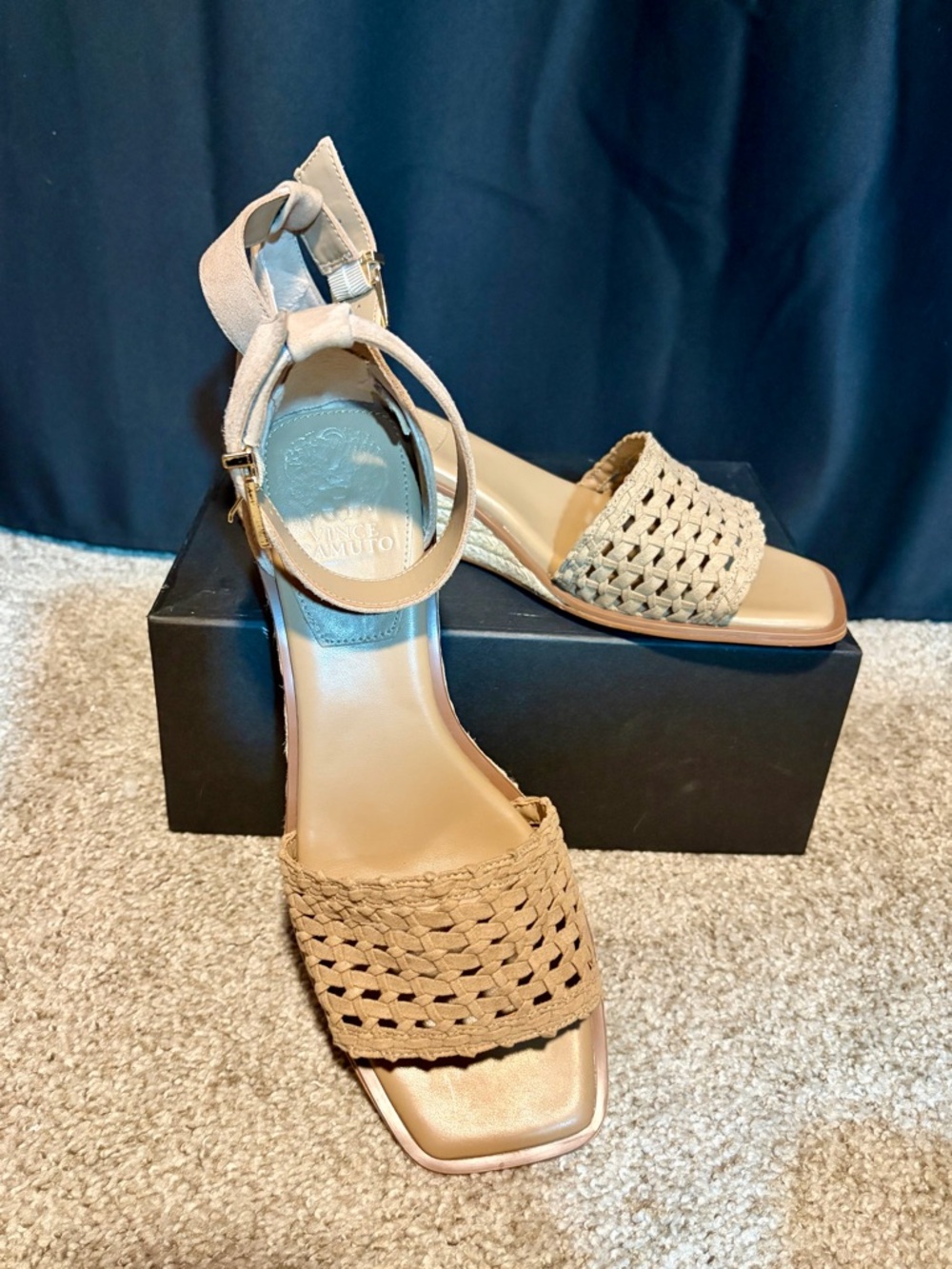 Vince Camuto Adjustable Espadrille Wedge Sandals, Bretandi - Tan
